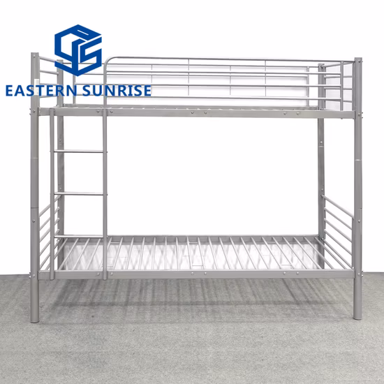 para uso de soldados Litera de metal verde Cama de acero de dos pisos